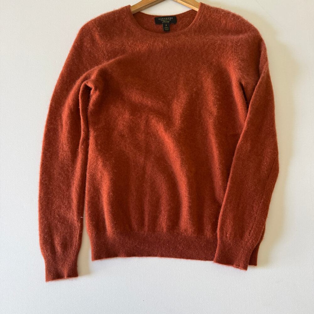 CHARTER CLUB | Burnt Orange 100% Cashmere Crew Neck  Sweater | Medium